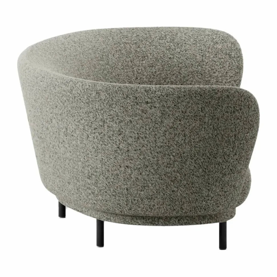 Dandy 3-sits soffa Black oak - Kirkby Design Spiral - 23 Monochrome