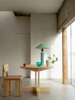 001 Dining Table matbord Matt oljevaxad furu Ø100x74 cm