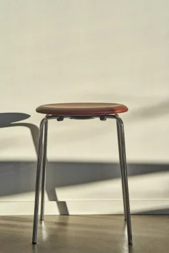 Dot pall läder Chestnut