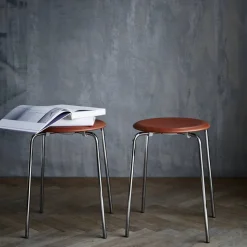 Dot pall läder Walnut