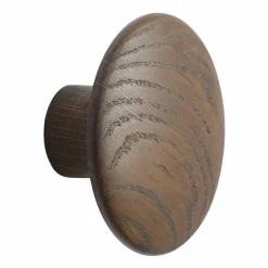 Dots wood krok dark stained brown Ø9 cm