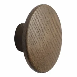 Dots wood krok dark stained brown Ø6 5 cm