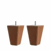 Dux klädda sängben Läder dakota 24 konjak koniska h.12cm 2-pack