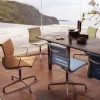 EA 101 stol polerad aluminium Hopsak 75 dark blue-Moor brown