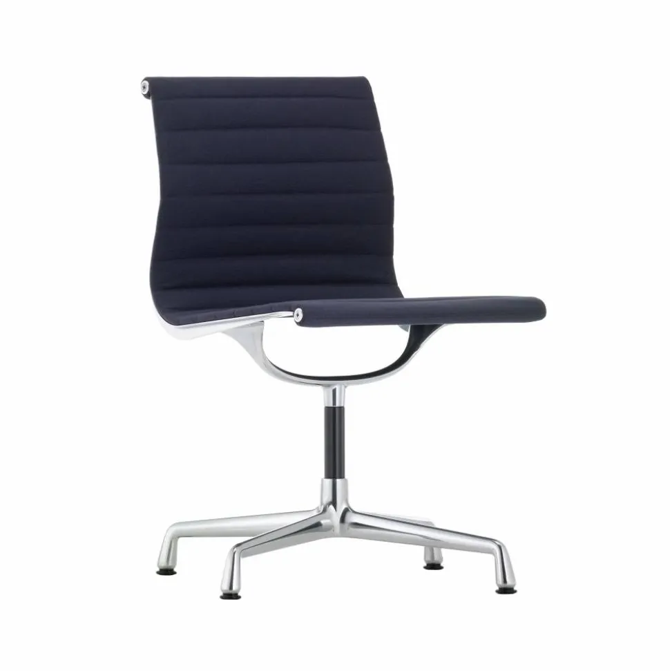 EA 101 stol polerad aluminium Hopsak 75 dark blue-Moor brown