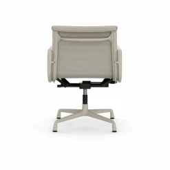 EA132 Aluminium Chair kontorsstol felt glides 73 Clay leather-37 chalk powder coated