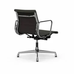 EA132 Aluminium Chair kontorsstol felt glides 69 umbra grey leather L50-polished