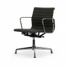 EA132 Aluminium Chair kontorsstol felt glides 61 umbra grey leather L50-chrome