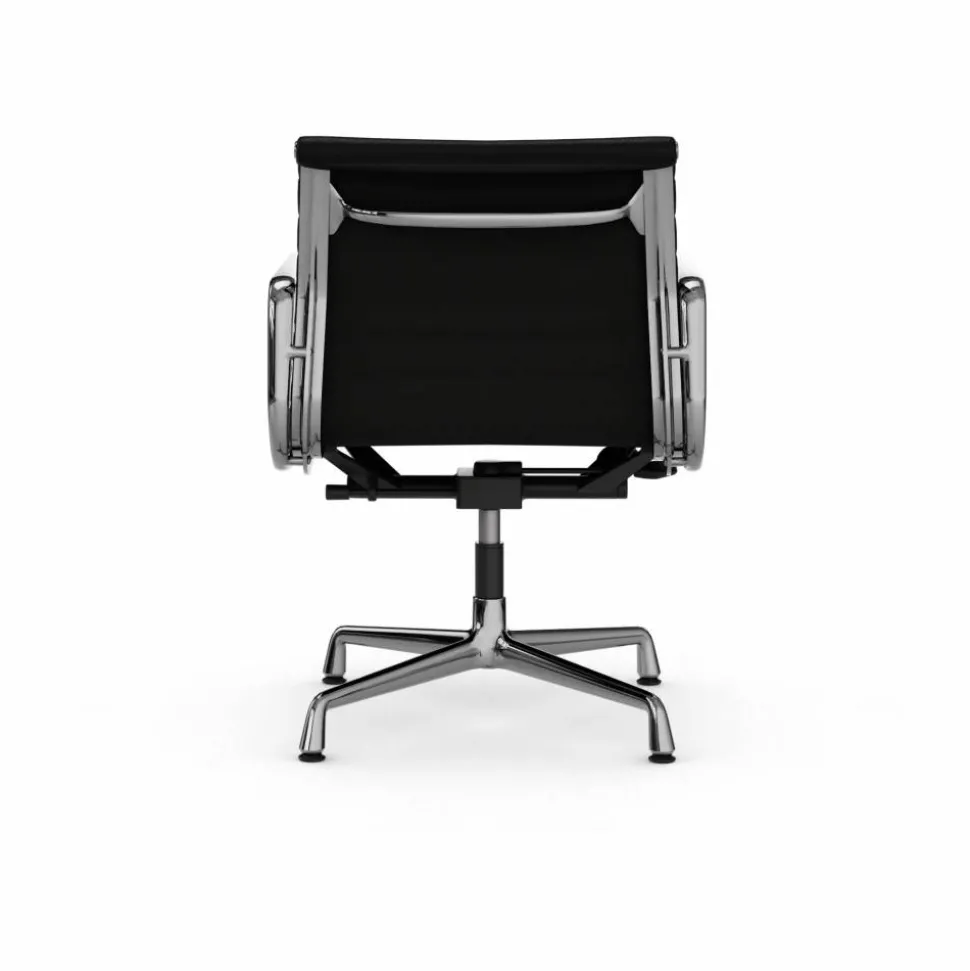 EA132 Aluminium Chair kontorsstol felt glides 66 nero leather L20-chrome