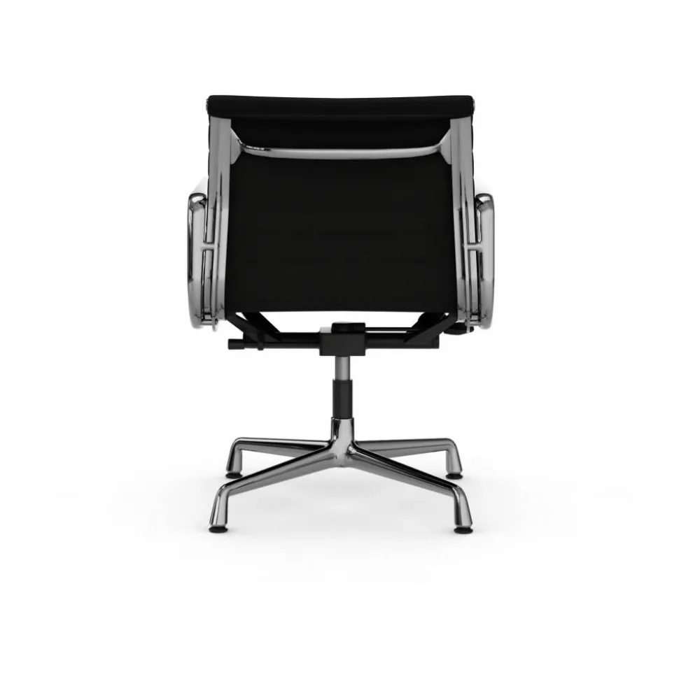 EA132 Aluminium Chair kontorsstol felt glides 66 nero leather L50-chrome