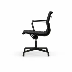 EA132 Aluminium Chair kontorsstol felt glides 66 nero leather L20-deep black