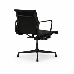 EA132 Aluminium Chair kontorsstol felt glides 66 nero leather L20-deep black