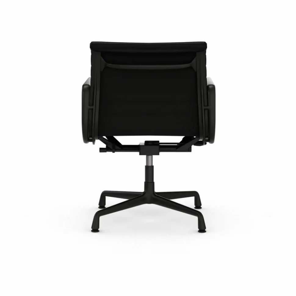EA132 Aluminium Chair kontorsstol felt glides 66 nero leather L20-deep black