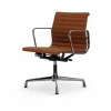 EA132 Aluminium Chair kontorsstol felt glides 97 cognac leather L50-chrome