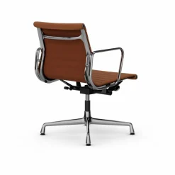 EA132 Aluminium Chair kontorsstol felt glides 97 cognac leather L50-chrome
