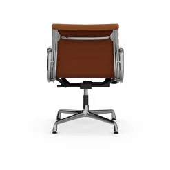 EA132 Aluminium Chair kontorsstol felt glides 97 cognac leather L50-chrome