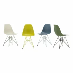 Eames Plastic Side Chair DSR Soft Glides stol Forest 48-dark green 24