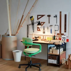 Eames unit EDU skrivbord Björk-Svart stativ