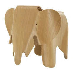 Eames elephant pall/dekoration Natural laquered chestnut