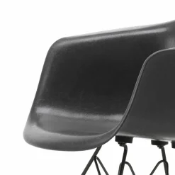 Eames fiberglass armchair DAR karmstol Elephant hide grey-Basic dark