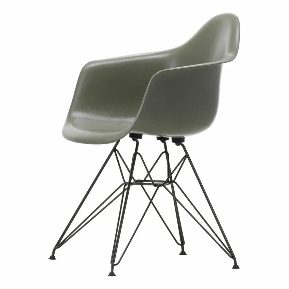 Eames fiberglass armchair DAR karmstol Raw umber-Basic dark