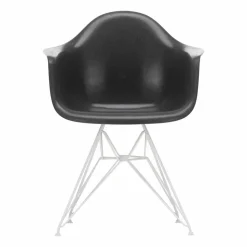 Eames fiberglass armchair DAR karmstol Elephant hide grey-White