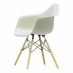 Eames Fiberglass Armchair DAW karmstol parchment askben