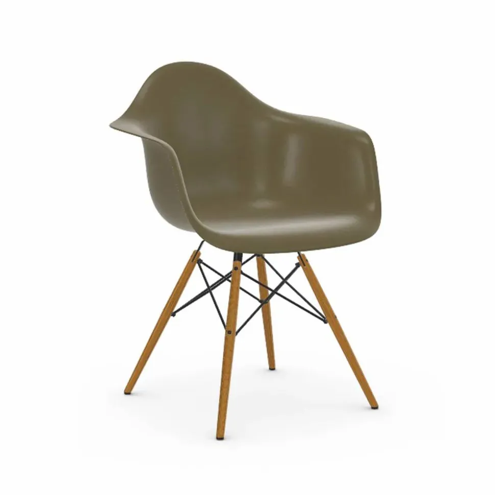 Eames Fiberglass Armchair DAW karmstol raw umber askben