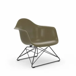 Eames fiberglass armchair LAR fåtölj Raw umber-Black