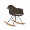 Eames fiberglass armchair RAR gungstol lönnmedar Elephant hide grey-Basic dark