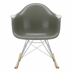 Eames fiberglass armchair RAR gungstol lönnmedar Raw umber-Chrome