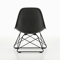 Eames Fiberglass Side Chair LSR loungestol Elephant hide grey-deep black