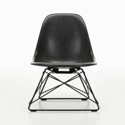 Eames Fiberglass Side Chair LSR loungestol Elephant hide grey-deep black