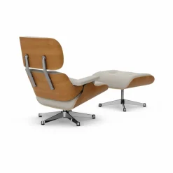 Eames Lounge Chair & Ottoman new dimensions 01 Ivory-pearl-28 cherry natural-pol. steel