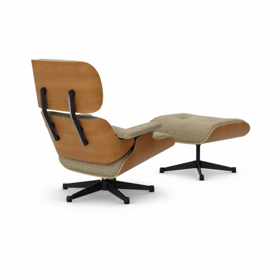 Eames Lounge Chair & Ottoman new dimensions 04 Bamboo-terra-28 cherry natural-pol. steel-black