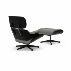 Eames Lounge Chair & Ottoman new dimensions 10 Salt'n pepper-27 chestnut black-pol.steel-black