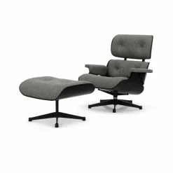 Eames Lounge Chair & Ottoman new dimensions 10 Salt'n pepper-27 chestnut black-pol.steel-black
