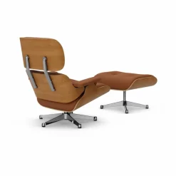 Eames Lounge Chair & Ottoman new dimensions 97 Cognac-28 cherry natural-pol. steel