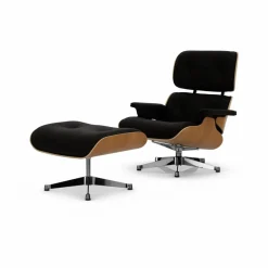 Eames Lounge Chair & Ottoman new dimensions 68 Chocolate-28 cherry natural-pol. steel