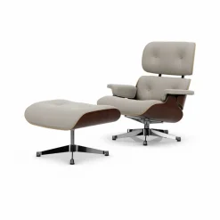 Eames Lounge Chair & Ottoman new dimensions 01 Ivory-pearl-32 walnut dark-pol. steel