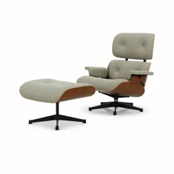 Eames Lounge Chair & Ottoman new dimensions 03 Cream-sand-31 walnut natural-pol. steel-black