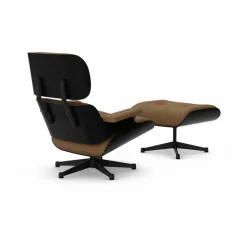 Eames Lounge Chair & Ottoman new dimensions 75 Camel-27 chestnut black-black steel