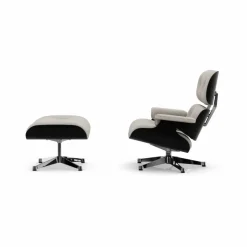 Eames Lounge Chair & Ottoman new dimensions 01 Ivory-pearl-27 chestnut black-pol. steel