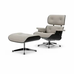 Eames Lounge Chair & Ottoman new dimensions 01 Ivory-pearl-27 chestnut black-pol. steel