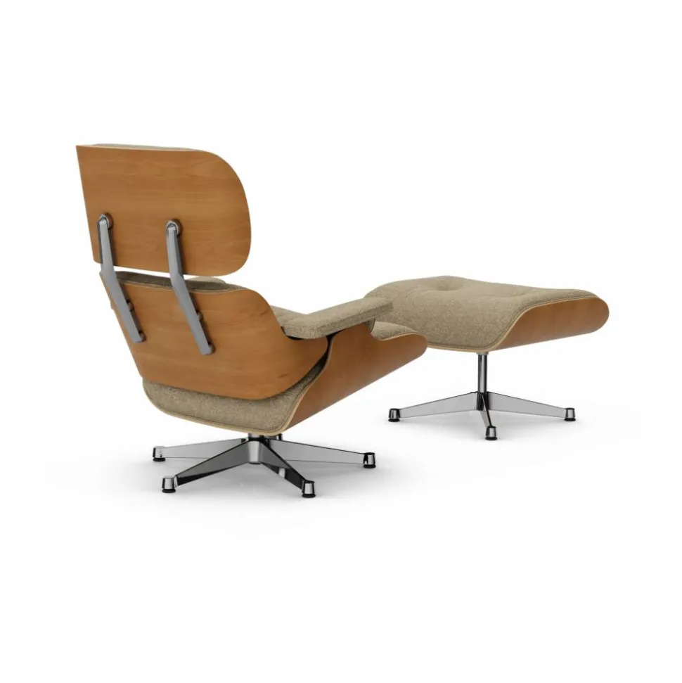 Eames Lounge Chair & Ottoman new dimensions 04 Bamboo-terra-28 cherry natural-pol. steel