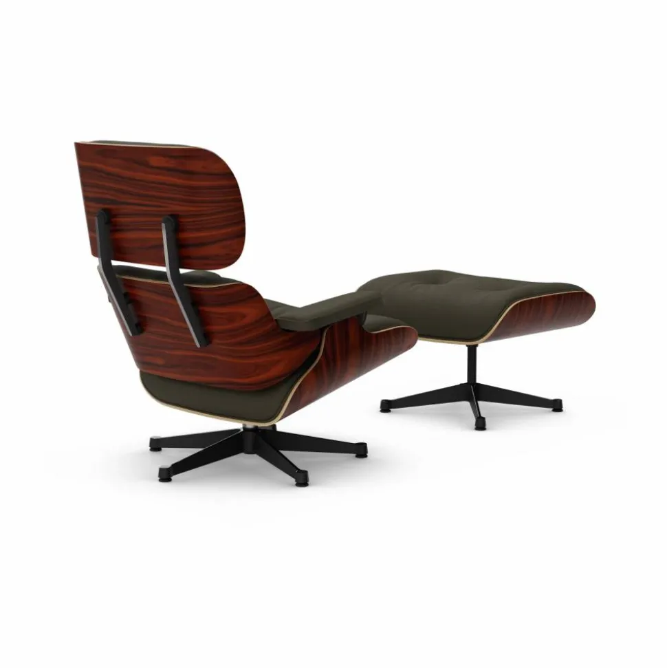 Eames Lounge Chair & Ottoman new dimensions 58 Khaki-05 santos palisander-pol. steel-black