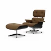 Eames Lounge Chair & Ottoman new dimensions 75 Camel-27 chestnut black-pol. steel