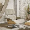 Eames Lounge Chair & Ottoman new dimensions 01 Ivory-26 chestnut-pearl-pol. steel