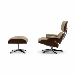 Eames Lounge Chair & Ottoman new dimensions 04 Bamboo-terra-32 walnut dark-pol. steel