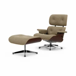 Eames Lounge Chair & Ottoman new dimensions 04 Bamboo-terra-32 walnut dark-pol. steel
